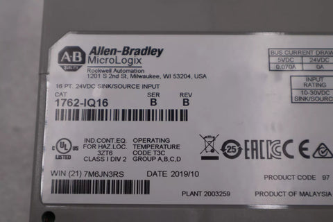 ALLEN BRADLEY 1762-IQ16