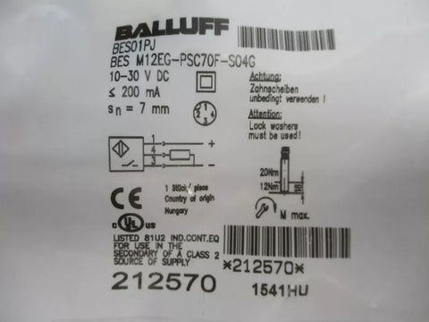 BALLUFF BESM12EG-PSC70F-S04G