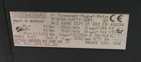 Siemens 1FT6105-8AF71-3AB1