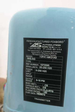 Foxboro 13FA1-MK31A5/IAS-AG
