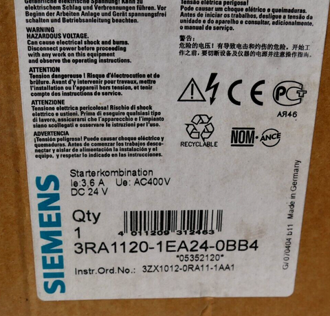 Siemens 3RA1120-1EA24-0BB4