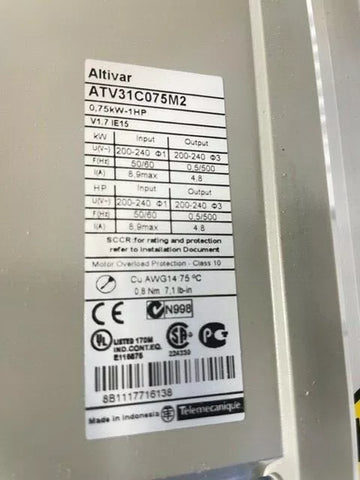 SCHNEIDER ELECTRIC ATV31C075M2