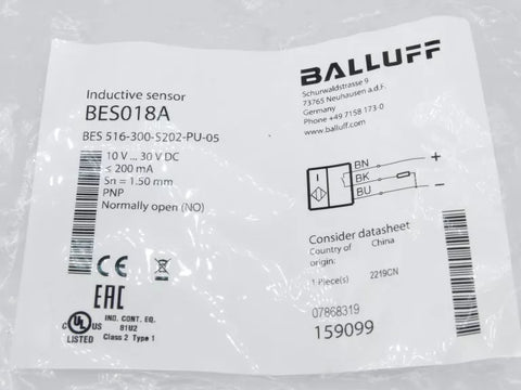 BALLUFF BES 516-300-S202-PU-05