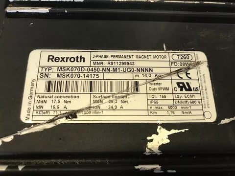 REXROTH MSK070D-0450-NN-M1-UG0-NNNN