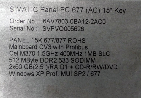 SIEMENS  6AV7803-0BA12-2AC0