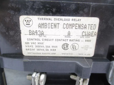 WESTINGHOUSE BA43A