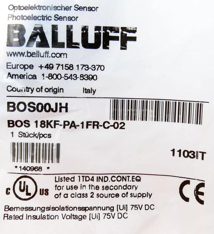 BALLUFF BOS 18KF-PA-1FR-C-02