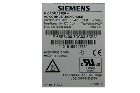 SIEMENS 6SE6400-3CC03-5CB3