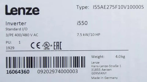 Lenze I55AE275F10V10000S