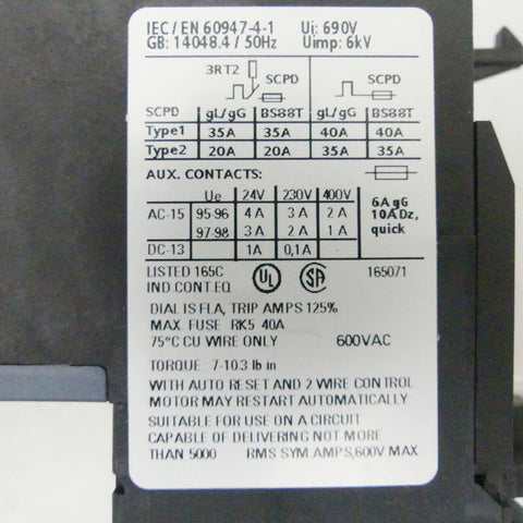 SIEMENS 3RU2116-1JB0