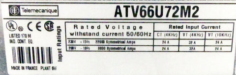 TELEMECANIQUE ATV66U72M2