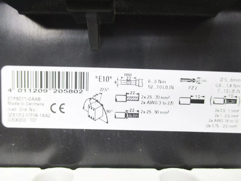 SIEMENS 3TF5011-0AK6