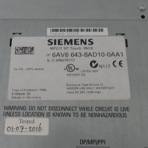 SIEMENS 6AV6 643-8AD10-0AA1