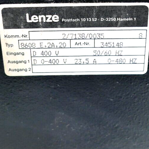 Lenze 8608-E.2A.20