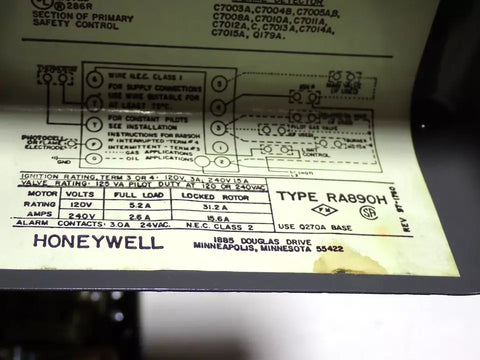 Honeywell RA890H 1052