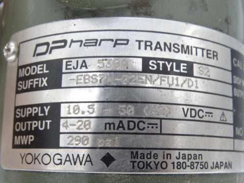 YOKOGAWA EJA530A-EBS7N-02EN/FU1/D1