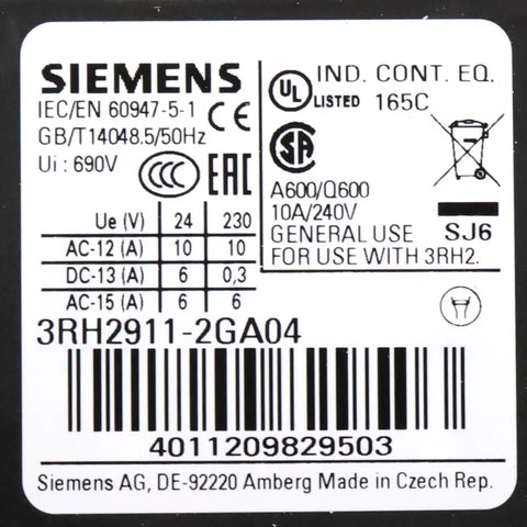 Siemens 3RH2911-2GA04