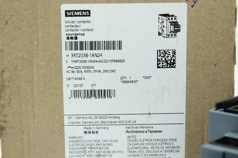 SIEMENS 3RT20381AN24