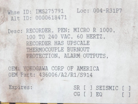YOKOGAWA 436006/A2/R1/S914