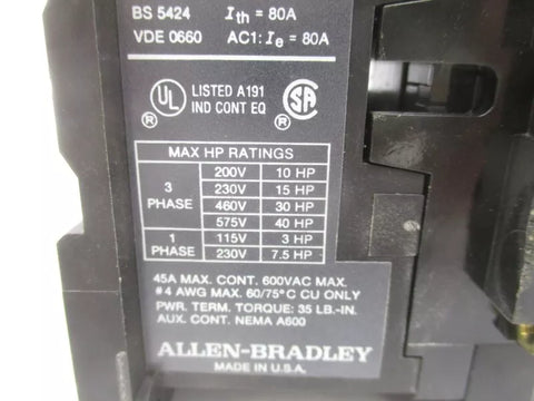 ALLEN BRADLEY 100-A45NJ3