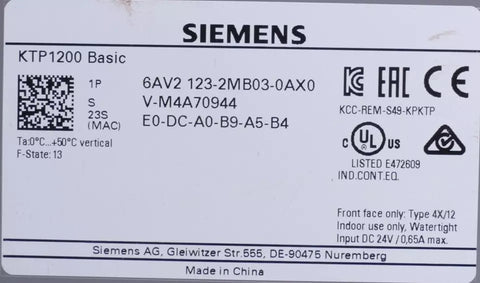 Siemens 6AV2 123-2MB03-0AX0