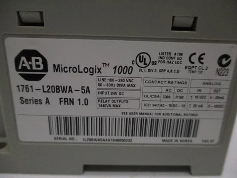 ALLEN BRADLEY 1761-L20BWA-5A