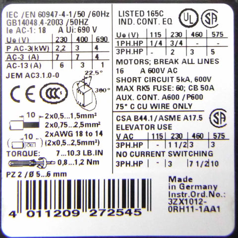 Siemens 3RA1110-0GA15-1BB4