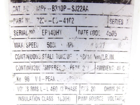 ALLEN BRADLEY MPF-B310P-SJ22AA