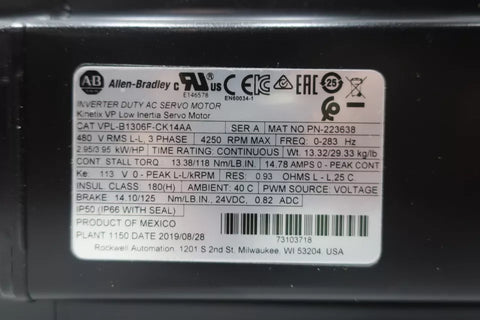 ALLEN BRADLEY VPL-B1306F-CK14AA