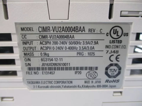 YASKAWA CIMR-VU2A0004BAA