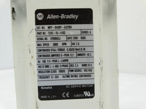 ALLEN BRADLEY MPF-B430P-SJ22BA
