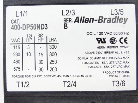ALLEN BRADLEY 400-DP50ND3