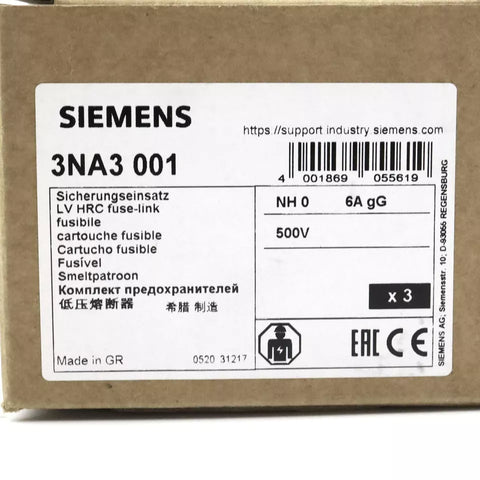 Siemens 3NA3 001