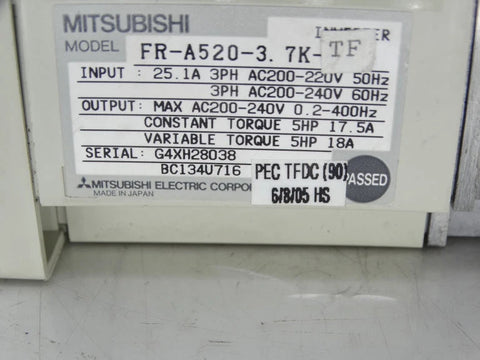 MITSUBISHI FR-A520-3.7K-TFA