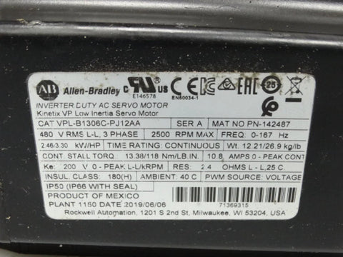 ALLEN BRADLEY VPL-B1306C-PJ12AA