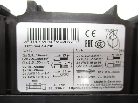 SIEMENS 3RT1044-1AP00