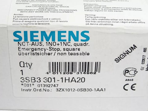 Siemens 3SB33011HA20