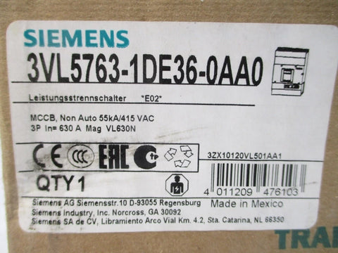 SIEMENS 3VL5763-1DE36-0AA0