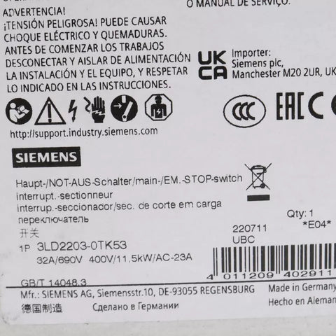 Siemens 3LD2203-0TK53