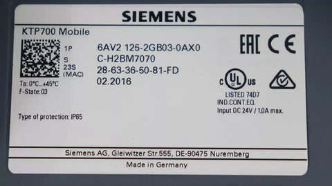 SIEMENS 6AV2 125-2GB03-0AX0