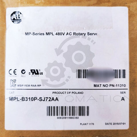 ALLEN BRADLEY MPL-B310P-SJ72AA