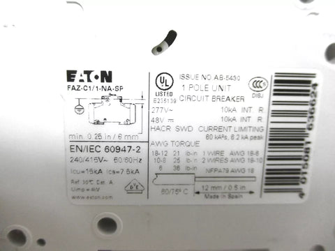 EATON FAZ-C1/1-NA-SP