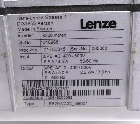 Lenze E82MV222_4B001