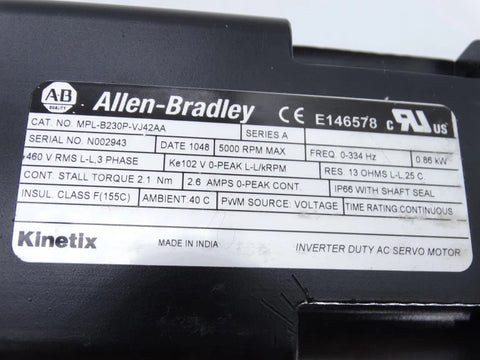 ALLEN BRADLEY MPL-B230P-VJ42AA