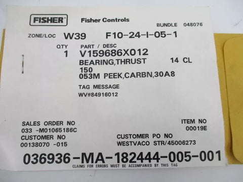 FISHER V159686X012