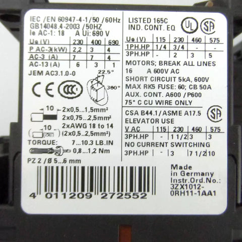 Siemens 3RA1210-1EA15-0BB4