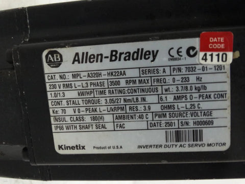 ALLEN BRADLEY MPL-A320H-HK22AA