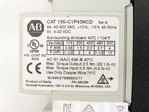 ALLEN BRADLEY 156-C1P43NCD