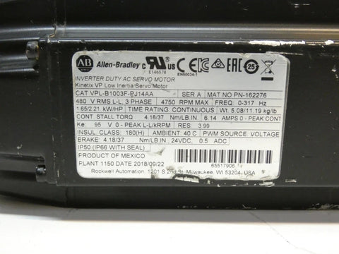 ALLEN BRADLEY VPL-B1003F-PJ14AA