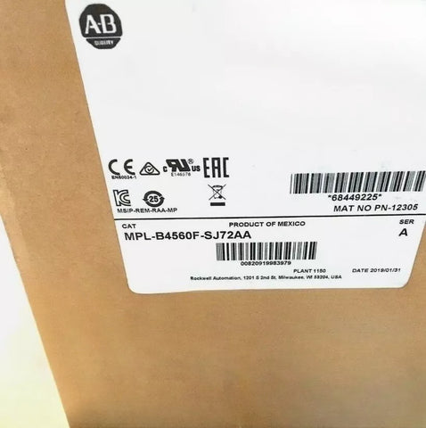 ALLEN BRADLEY MPL-B4560F-SJ72AA